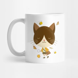 Brown cat head Mug